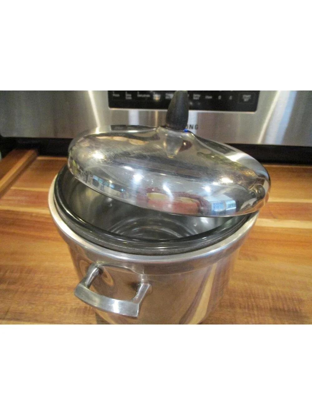Sheffield Silver Co Silverplate Ice Bucket Pyrex Glass Liner Domed Lid Vintage